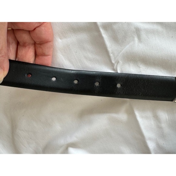 Genuine Leather Womens Black Conch Belt Sz 34 Argentina Leather main image 3